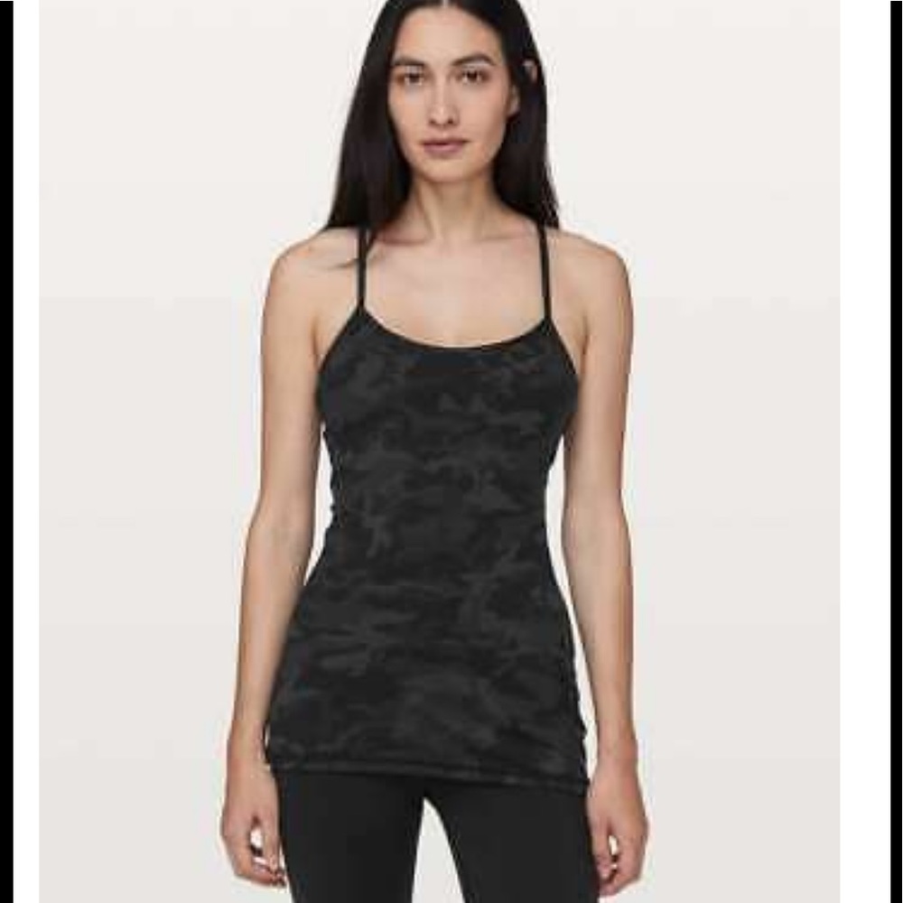 Lululemon Power Y Tank in Cognito Camo Multi Gray